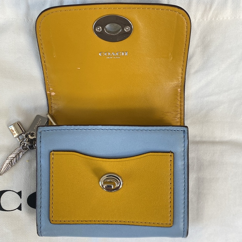Coach colorblock Turnlock wallet in Coneflower - Picture 3 of 9